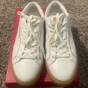 Tory Burch White gum sole sneakers